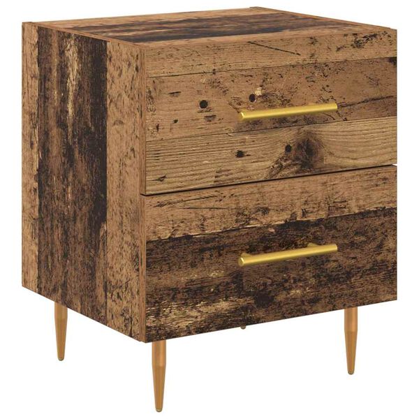 vidaXL Nachttisch Altholz 40 x 35 x 47,5 cm Holzwerkstoff