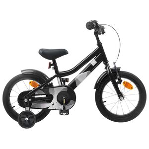 vidaXL Kinderfahrrad 12 Zoll f&uuml;r 2-4 Jahre alt Schwarz