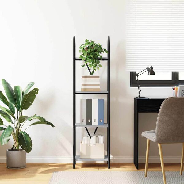 vidaXL B&uuml;cherregal Graues Sonoma 40 x 30 x 146 cm Holzwerkstoff