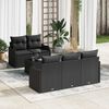 vidaXL Gartensofa-set Schwarz Poly-Rattan