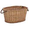 vidaXL Holzkorb mit Tragegriffen 56x40x28 cm Natur Weide