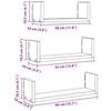 vidaXL Wandregale 3 Stk. Artisan-Eiche Holzwerkstoff