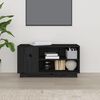 vidaXL TV-Schrank Schwarz 80x35x40,5 cm Massivholz Kiefer