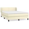 vidaXL Boxspringbett mit Matratze Creme 140x190 cm Kunstleder