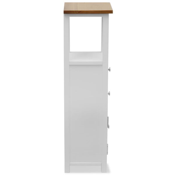 vidaXL Schubladenschrank Hoch 26x26x94 cm Massivholz Eiche