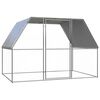 vidaXL H&uuml;hnerk&auml;fig Silbern und Grau 3x2x2 m Verzinkter Stahl