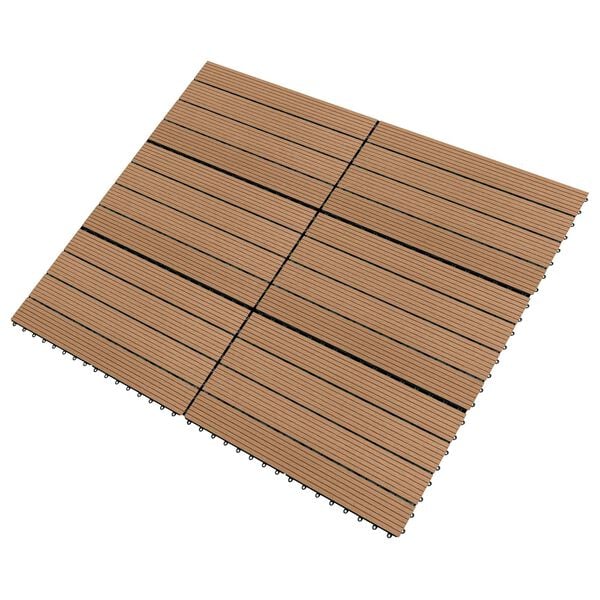 vidaXL Terrassenfliese 6 pcs Braun 60 x 30 cm WPC