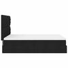 vidaXL Ottoman-Bett mit Matratze & LEDs Schwarz 140x190 cm Stoff