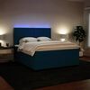 vidaXL Boxspringbett mit Matratze Blau 180x200 cm Samt