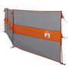 vidaXL Camping-Windschutz Grau und Orange 490x123 cm Wasserdicht