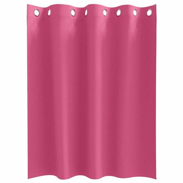 vidaXL Verdunkelungs-Vorh&auml;nge mit Ringen 2 pcs Helles Pink