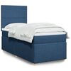 vidaXL Boxspringbett mit Matratze Blau 90x200 cm Stoff
