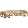 vidaXL Outdoor-Sofagarnitur mit Kissen 10 pcs Natur und Beige