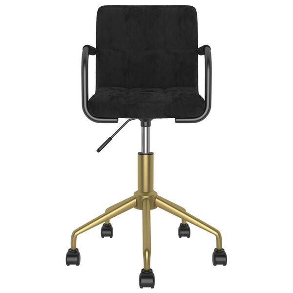 vidaXL Esszimmerst&uuml;hle 6 Stk. Drehbar Schwarz Samt