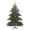 vidaXL K&uuml;nstlicher klappbarer Weihnachtsbaum Gr&uuml;n 150 cm PVC und Stahl