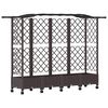 vidaXL Hochbeet mit Rankgitter und Dach Braun 203,5 x 40 x 129 cm PP