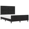 vidaXL Boxspringbett mit Kopfteil Schwarz 140 x 200 cm Samt