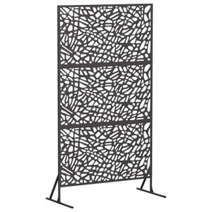 vidaXL Sichtschutz 100 x 50 x 180 cm Stahl Schwarz