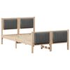 vidaXL Bettgestell Braun und Dunkelgrau 120 x 200 cm Massivholz Kiefer