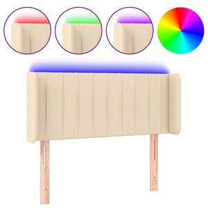 vidaXL LED Kopfteil Creme 83x16x78/88 cm Stoff