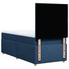 vidaXL Boxspringbett mit Matratze Blau 90x200 cm Stoff