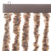 vidaXL Fliegenvorhang Beige und Dunkelbraun 90x220 cm Chenille