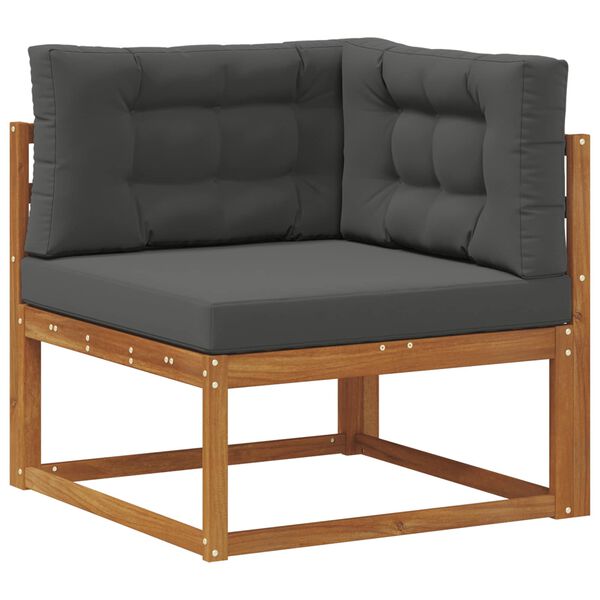 vidaXL Outdoor-Sofagarnitur mit Kissen 4 pcs Natur und Anthrazit