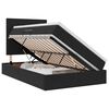 vidaXL LED-Speicherbett mit Matratze Schwarz 120 x 200 cm Samt