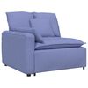 vidaXL Modulares Sofa mit Kissen Stoff Jeansblau