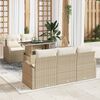 vidaXL Gartensofa-set mit Kissen mit Kissen 6 pcs Beige Poly Rattan