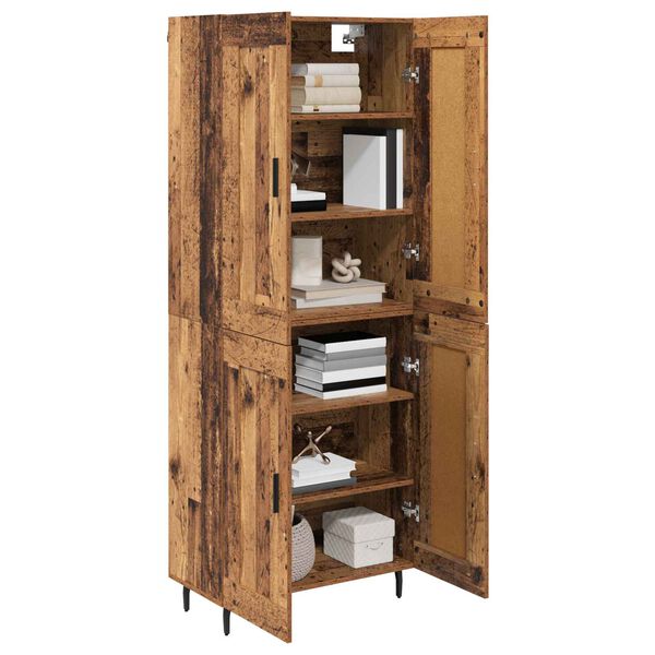 vidaXL Highboard 2 pcs Altholz Holzwerkstoff