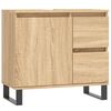 vidaXL Badschrank Sonoma-Eiche 65x33x60 cm Holzwerkstoff