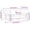 vidaXL 3-Sitzer-Sofa mit Kissen Rosa 180 cm Samt