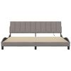 vidaXL Bettgestell ohne Matratze "Hanko" Taupe 200x200 cm Stoff