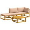 vidaXL Sofa-Set 4 stk. Natur Massivholz Akazie