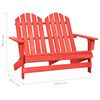 vidaXL Adirondack-Gartenbank 2-Sitzer Massivholz Tanne Rot