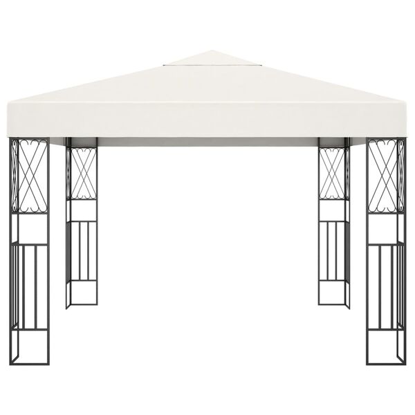 vidaXL Pavillon 3×3 m Creme Stoff
