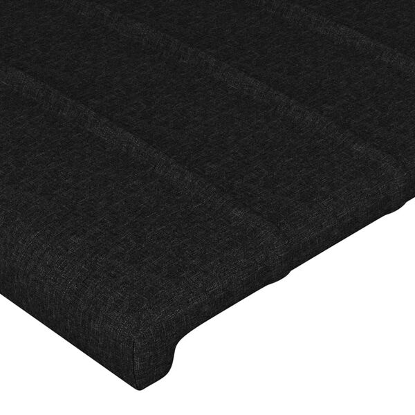 vidaXL Kopfteile Schwarz 160x5x78/88 cm Stoff