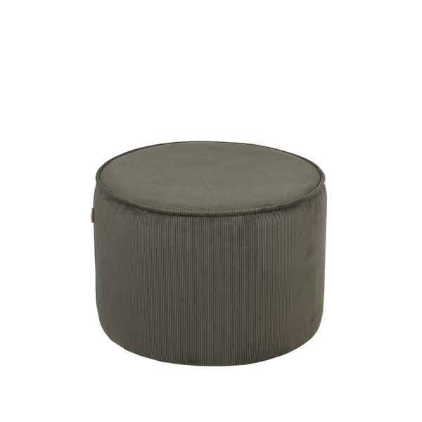 LABEL51 Pouf Tibo 55x55x40 cm Armeegr&uuml;n Ribcord