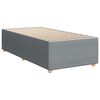 vidaXL Boxspringbett mit Matratze Hellgrau 80x200 cm Stoff