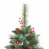 vidaXL K&uuml;nstlicher Weihnachtsbaum Gr&uuml;n 240 cm PVC und Metall