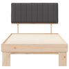 vidaXL Bettgestell mit gepolstertem Kopfteil Dunkelgrau 100 x 200 cm