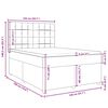 vidaXL Boxspringbett mit Matratze Creme 140x190 cm Stoff