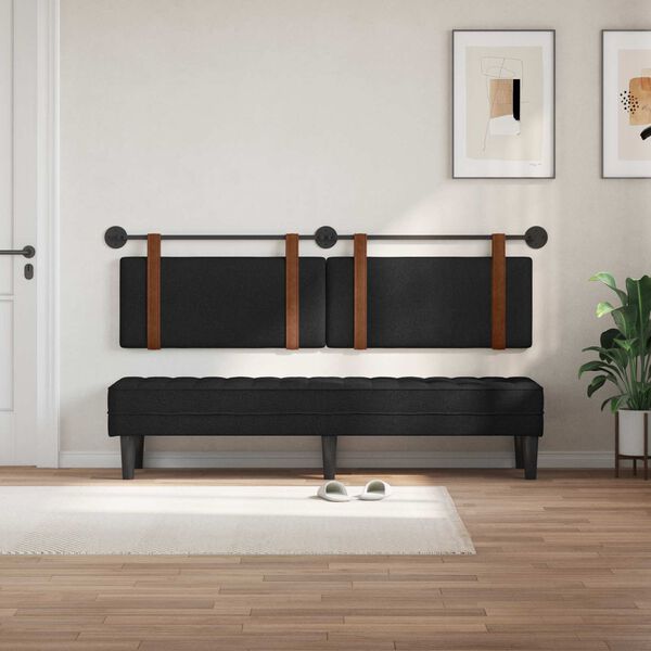 vidaXL H&auml;ngevorderseite Uni Schwarz 170 x 55 x 5 cm Antikes PU