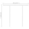 vidaXL Markise Manuell Einziehbar mit Pfosten 3x2,5 m Creme