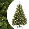 vidaXL K&uuml;nstlicher Weihnachtsbaum Hellgr&uuml;n mit Weihnachtskugel 120 cm