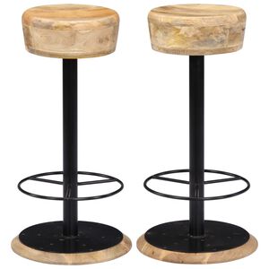 vidaXL Barst&uuml;hle 2 Stk. Massivholz Mango