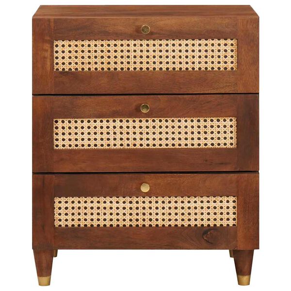 vidaXL Nachttische mit Schubladen 50 x 33 x 62 cm Massivholz Mango