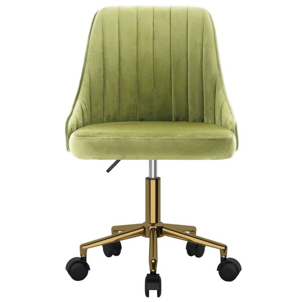 vidaXL Esszimmerst&uuml;hle 4 Stk. Drehbar Hellgr&uuml;n Samt