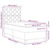vidaXL Boxspringbett mit Matratze Taupe 100 x 200 cm Stoff
